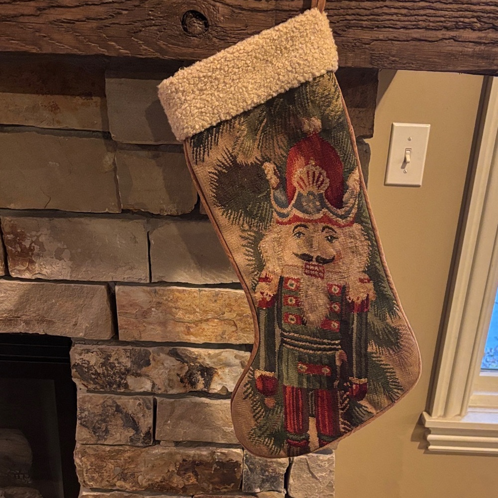 AUBUSSON Handwoven Nutcracker Stocking